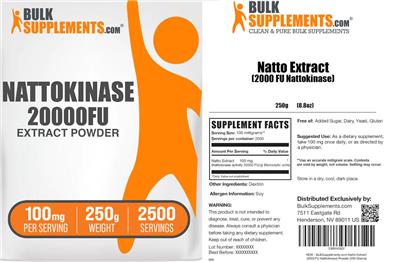Nattokinase label