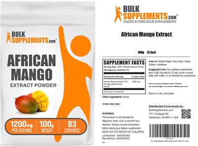 African Mango Extract label