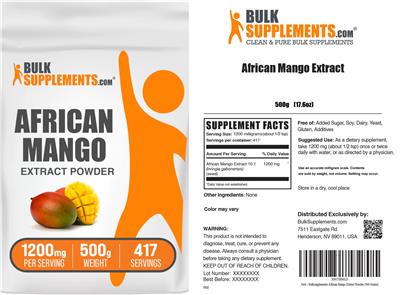 African Mango Extract label