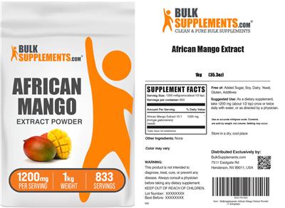African Mango Extract label