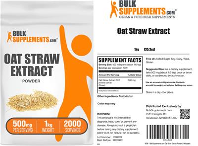 Oat Straw Extract (Avena Sativa) label