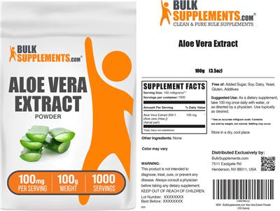 Aloe Vera Extract label