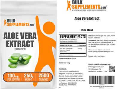 Aloe Vera Extract label