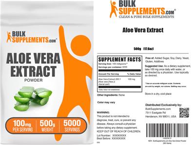 Aloe Vera Extract label