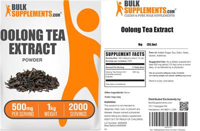 Oolong Tea Extract label