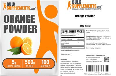 Orange Powder label