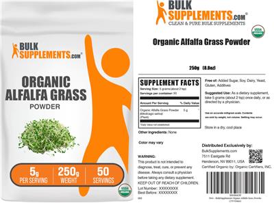 Organic Alfalfa Powder label