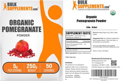 Organic Pomegranate Powder 5 g label