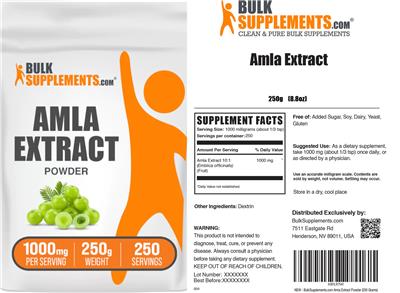Amla Extract Powder 1000 mg label