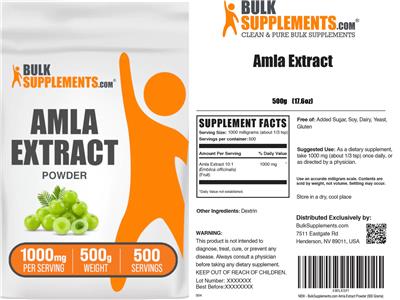Amla Extract Powder 1000 mg label