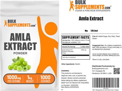 Amla Extract Powder 1000 mg label