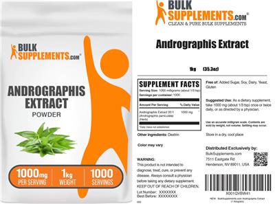 Andrographis Extract Powder 1000 mg label