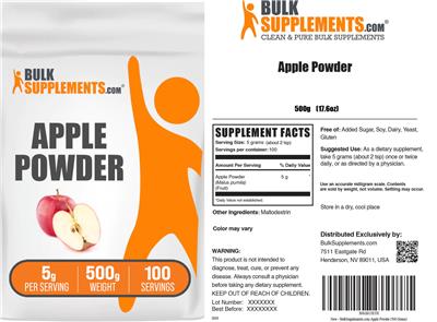 Apple Powder 5 g label