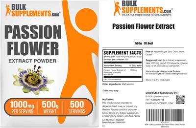 Passion Flower Extract label