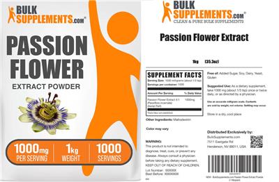 Passion Flower Extract label