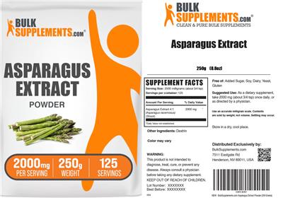 Asparagus Extract Powder 2000 mg label