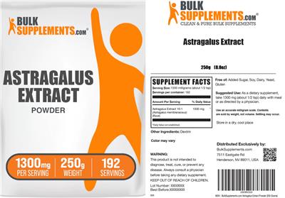 Astragalus Extract Powder 1300 mg label