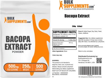Bacopa Extract Powder 500 mg label