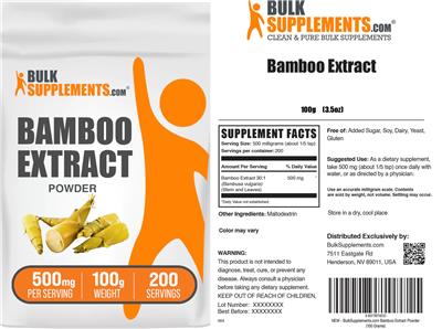 Bamboo Extract Powder 500 mg label