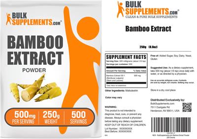 Bamboo Extract Powder 500 mg label
