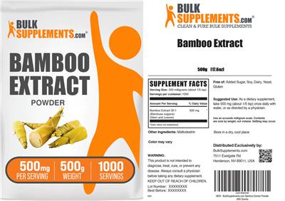 Bamboo Extract Powder 500 mg label