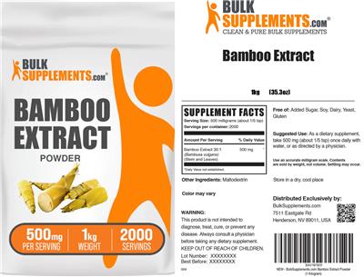 Bamboo Extract 500 mg label