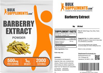 Barberry Extract 500 mg label