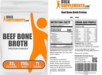 Beef Bone Broth Protein Powder 22 g label