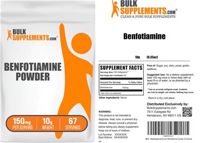 Benfotiamine Powder 150 mg label