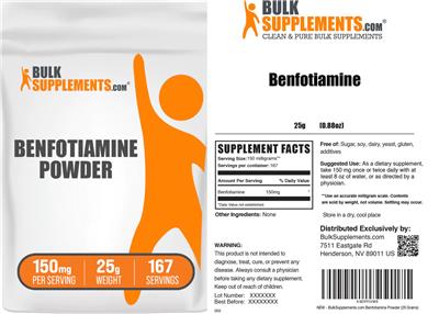Benfotiamine Powder 150 mg label
