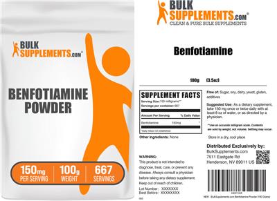 Benfotiamine Powder 150 mg label