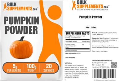 Pumpkin Powder 5 g label
