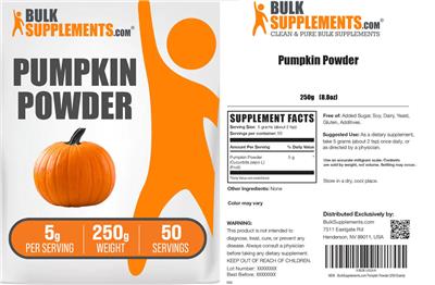 Pumpkin Powder 5 g label