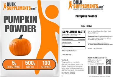 Pumpkin Powder 5 g label