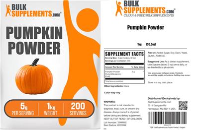 Pumpkin Powder 5 g label