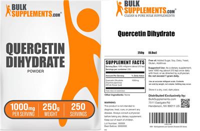 Quercetin Dihydrate Powder 1000 mg label
