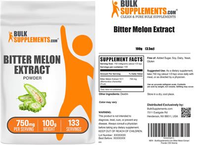 Bitter Melon Extract Powder 750 mg label