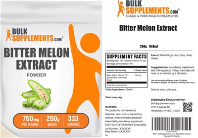 Bitter Melon Extract Powder 750 mg label