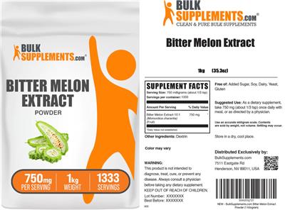 Bitter Melon Extract Powder 750 mg label