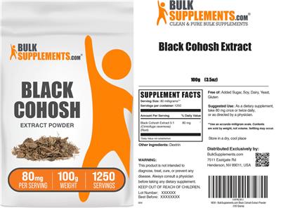 Black Cohosh Extract Powder 80 mg label