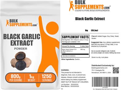 Black Garlic Extract Powder 800 g label