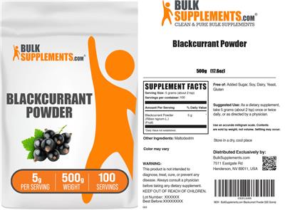 Blackcurrant Powder 5 g label