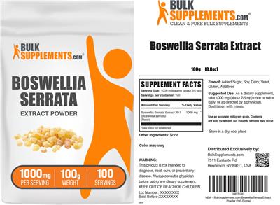 Boswellia serrata Extract Powder 1000 mg label