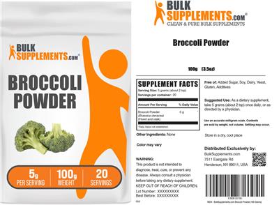 Broccoli Powder 5 g label