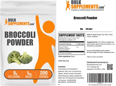 Broccoli Powder 5 g label
