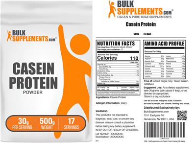 Casein Protein Powder 30 g label