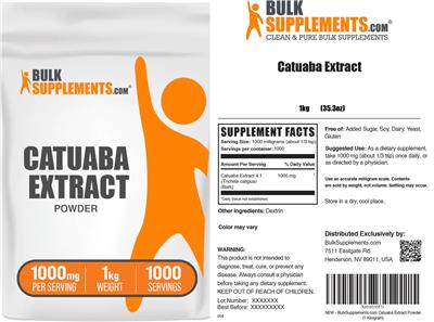Catuaba Extract Powder 1000 mg label