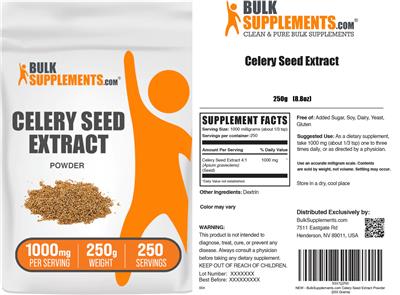 Celery Seed Extract label