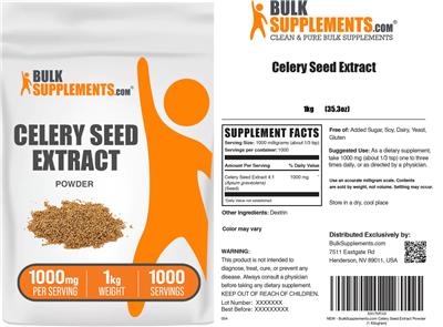 Celery Seed Extract 1000 mg label