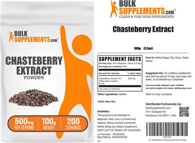 Chasteberry Extract Powder 500 mg label